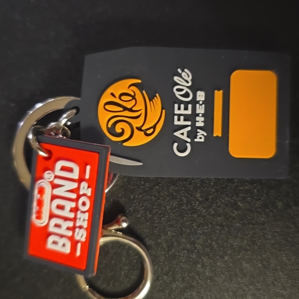 HEB Grocery Brand Shop Cafe Ole Keychain H-E-B Texas